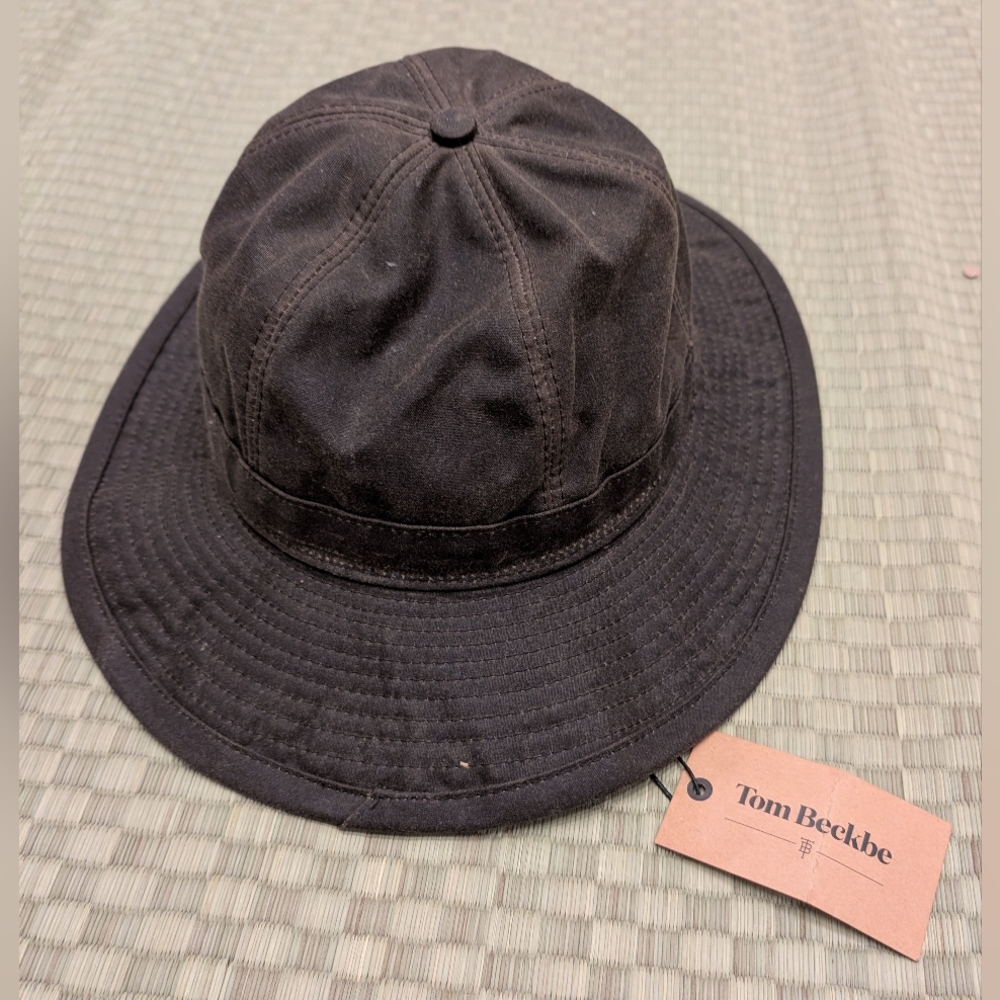 NWT Tom Beckbe Waxed Canvas Lined Boonie Hat Rye Brown Men's Size XL Made in USA